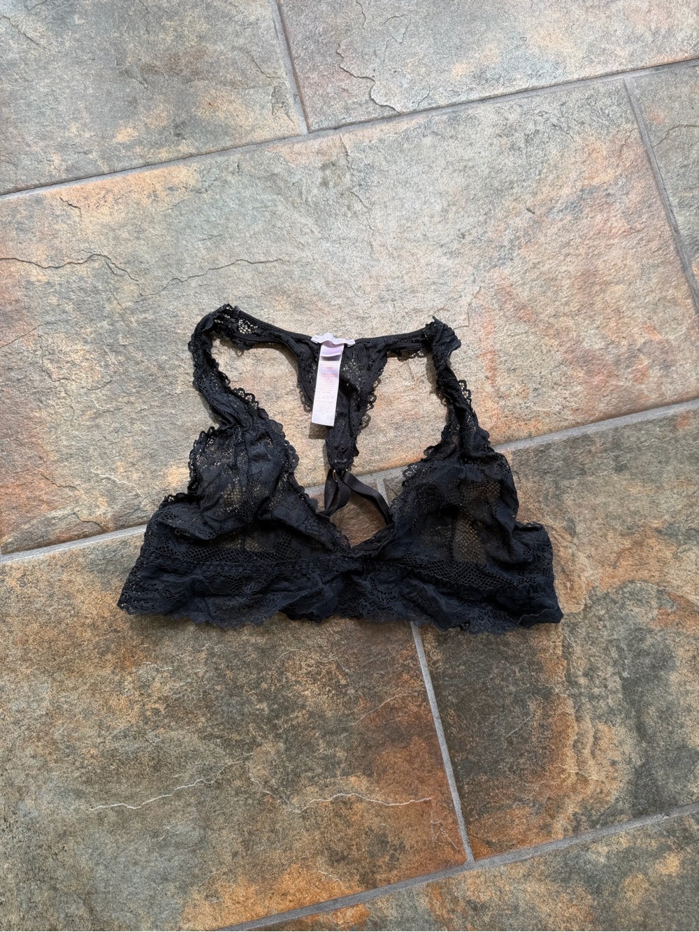 Savage X Fenty Black Lace Racerback Bralette